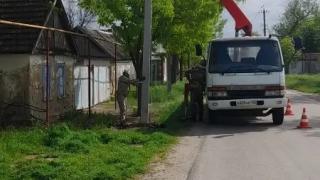 В селе Отказном модернизируют уличное освещение