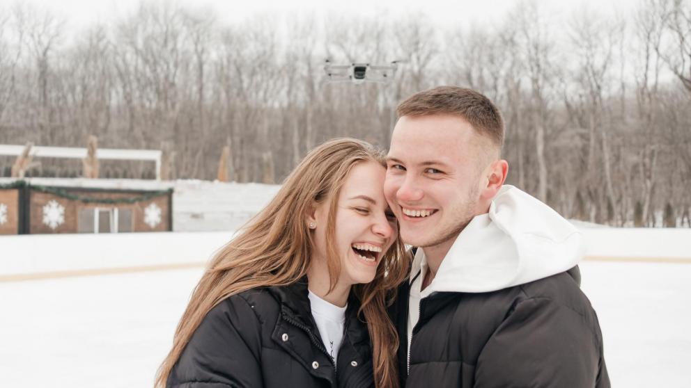 Ставрополец сделал предложение девушке на катке в Железноводске