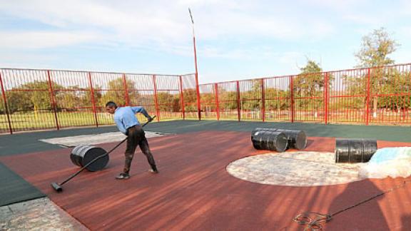Модернизация стадиона завершается в Ипатовском округе на Ставрополье
