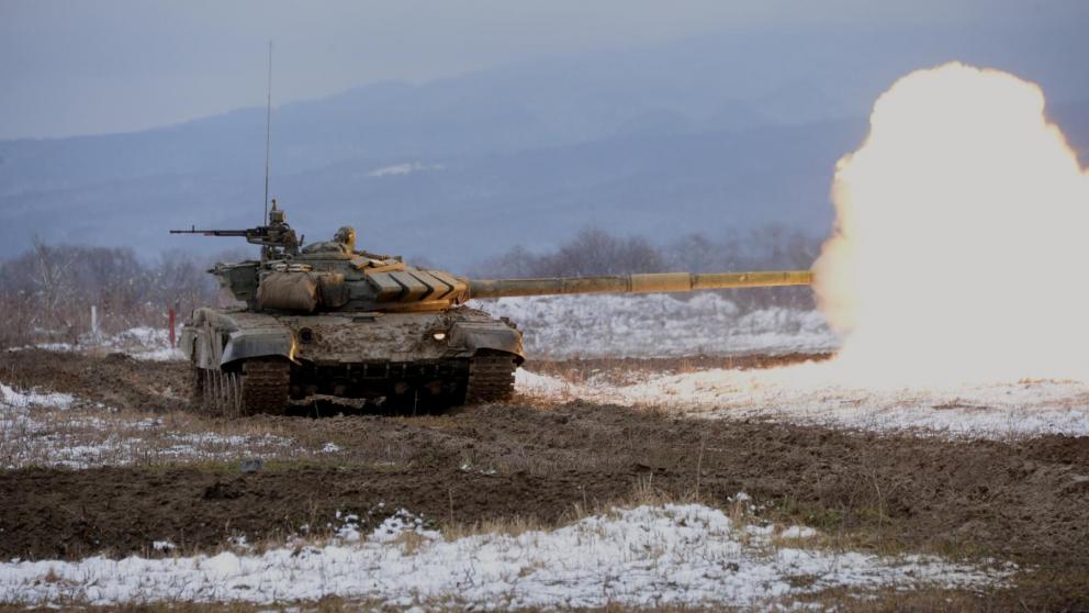 На Ставрополье прошли учения танкистов с новыми движущимися мишенями