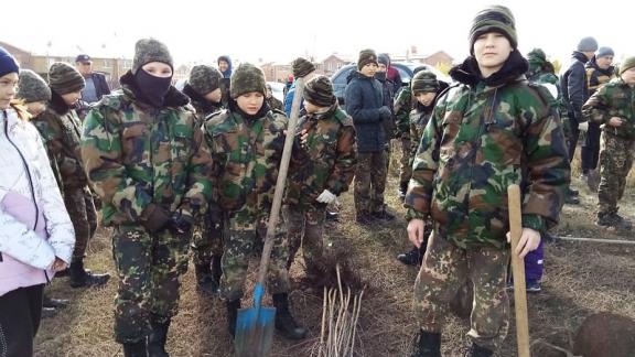 Новые саженцы у храма высадили воспитанники патриотических клубов Михайловска