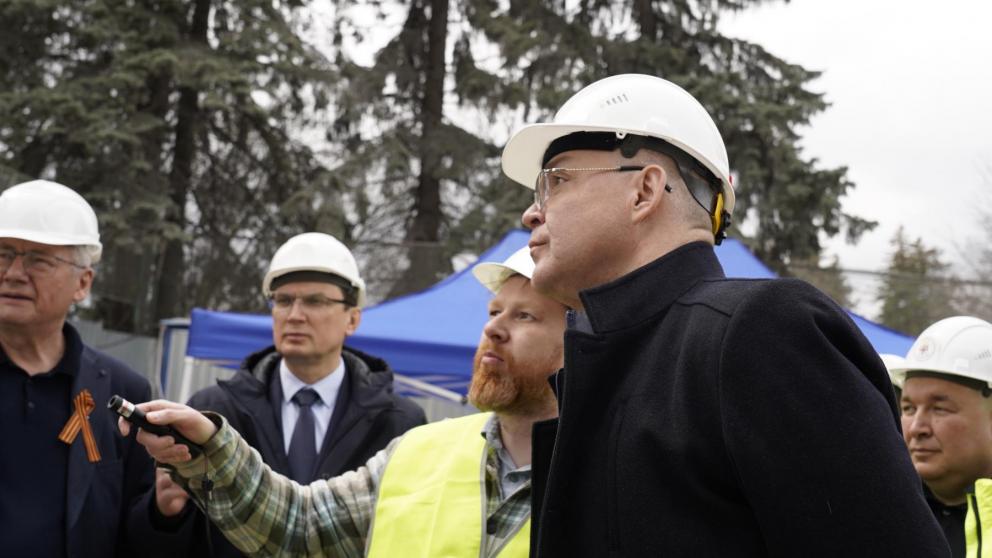 Губернатор Владимиров проинспектировал ход строительства санатория «Горный Бриллиант» в Пятигорске