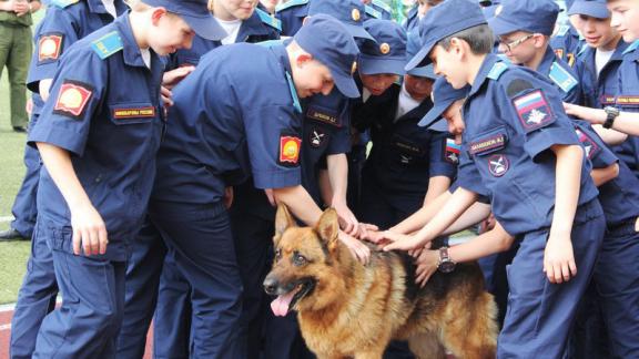Полицейские в Ставрополе провели показательные выступления для кадетов