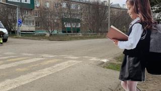 В Кочубеевском округе Ставрополья дороги рядом со школами оборудуют макетами детей-пешеходов
