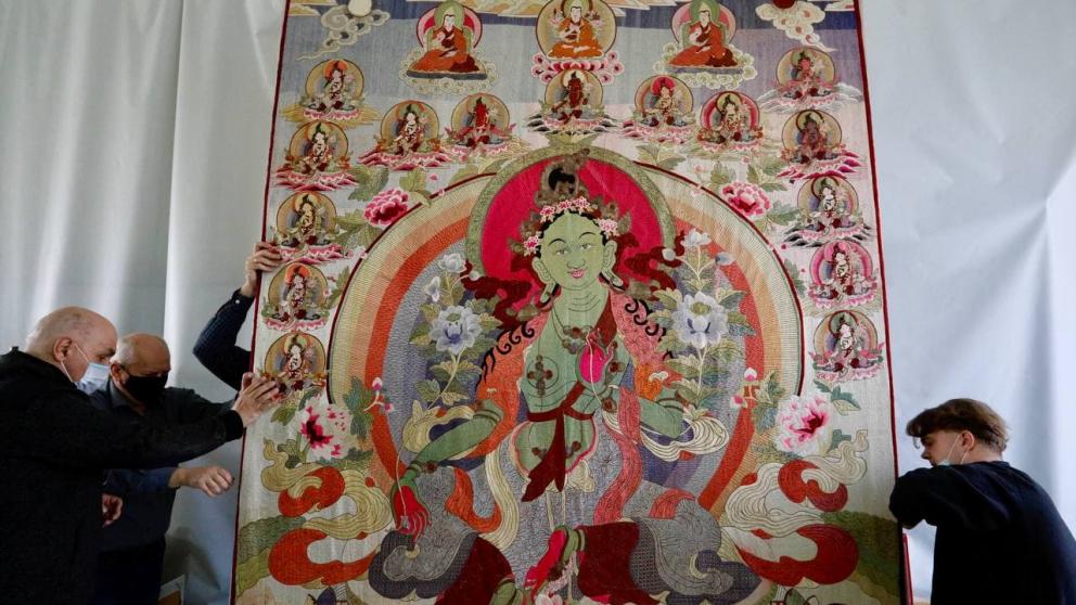 В Ставрополь из Калмыкии прибыла буддийская тханка