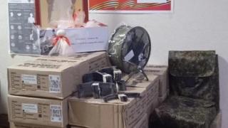 Военнослужащие инженерной разведки получили партию гуманитарной помощи от казаков Ставрополья