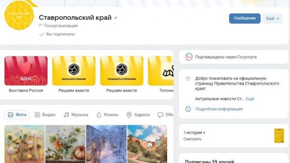 Жители Ставрополья используют возможности госпабликов
