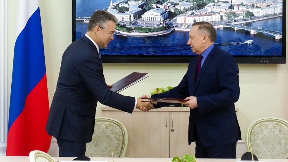 Между Санкт-Петербургом и Ставропольским краем подписана «дорожная карта» по развитию сотрудничества