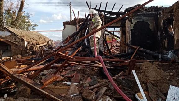 В Туркменском районе Ставрополья после взрыва дом превратился в обломки