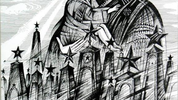 Ставропольский график Евгений Синчинов в Пятигорске представляет графику, посвященную Высоцкому