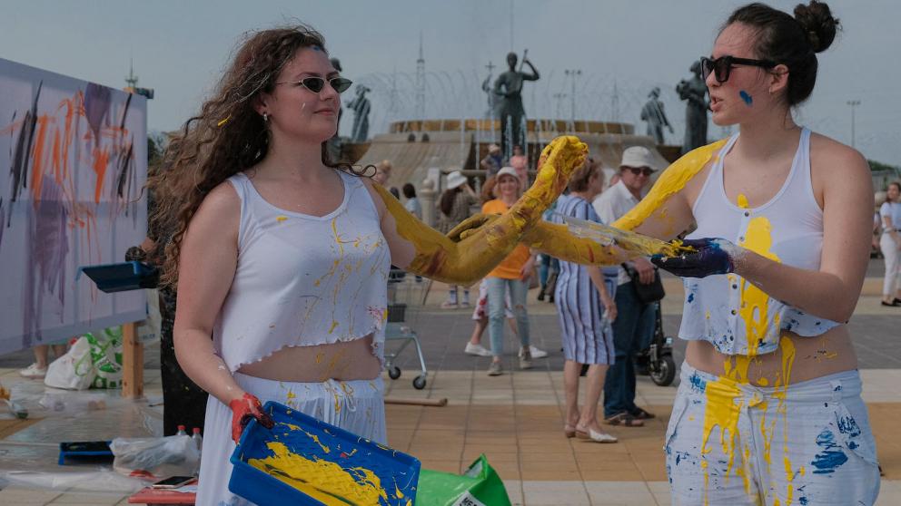 На выходных Владимирская площадь Ставрополя превратилась в арт-площадку