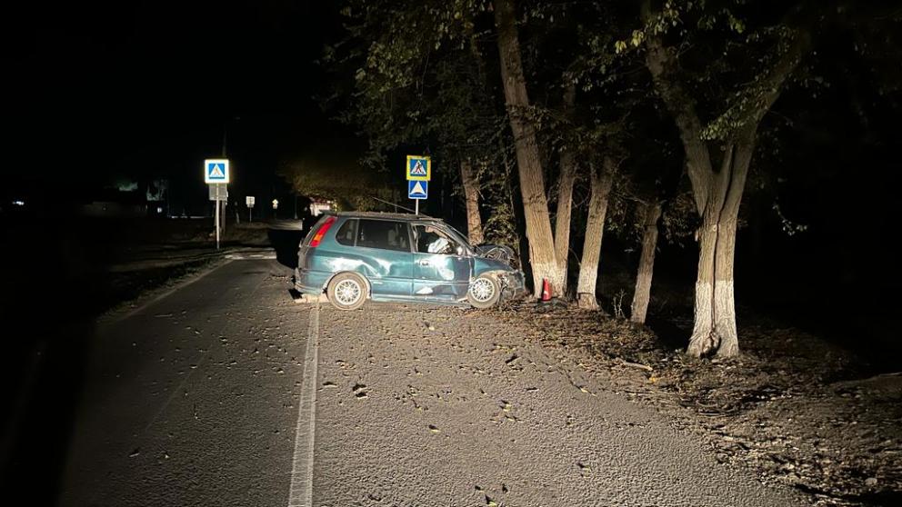 Пьяный водитель автомобиля на Ставрополье врезался в дерево