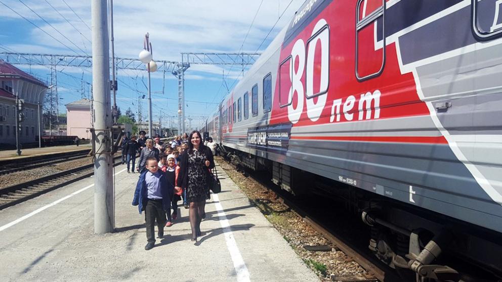 В Невинномысске один день пробыл уникальный поезд-музей