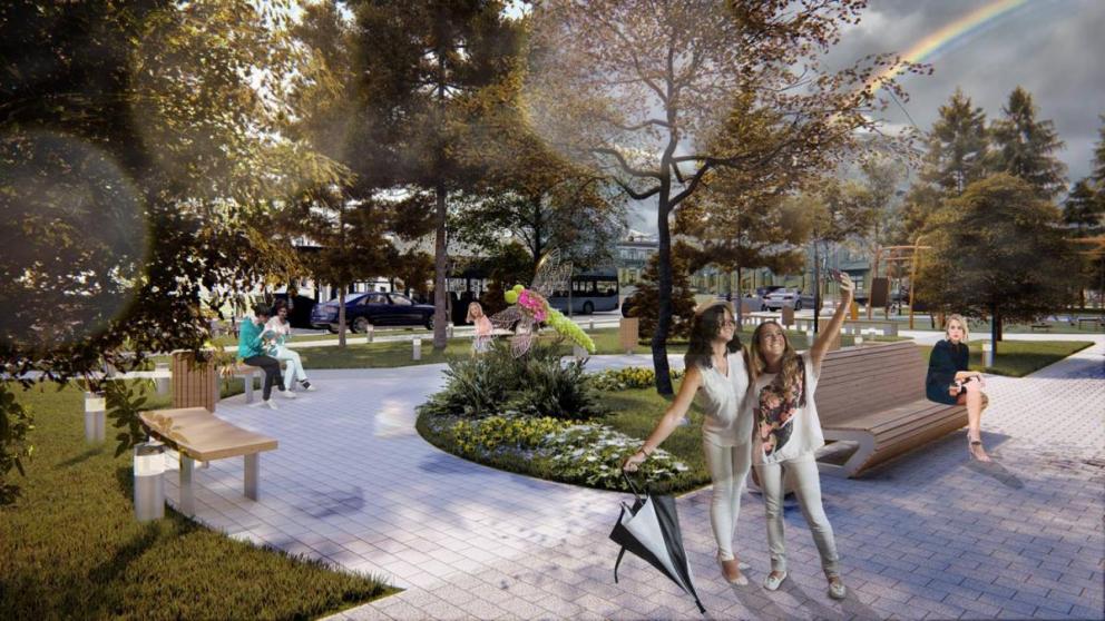 Сквер в Ставрополе украсят фонтан и огромная стрекоза