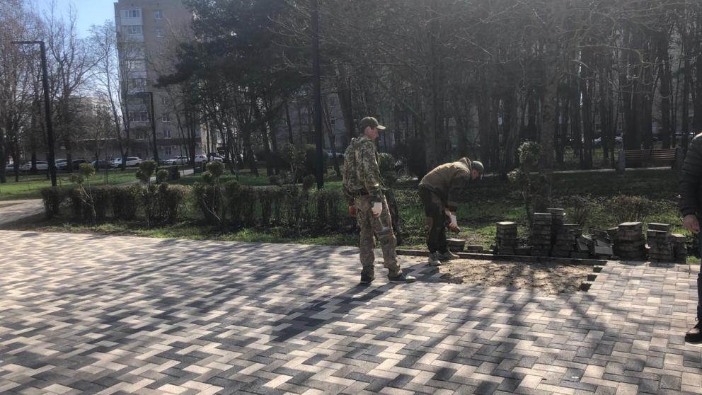 В Ставрополе начали создавать основание для панно «Поколения победителей»
