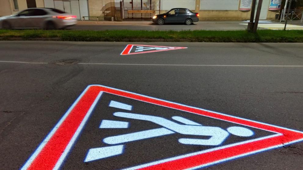 Пять проекционных пешеходных переходов появились в Ессентуках