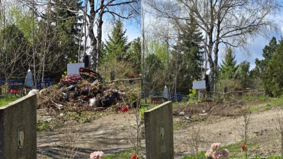 В Ессентуках продолжается уборка мусора на кладбищах