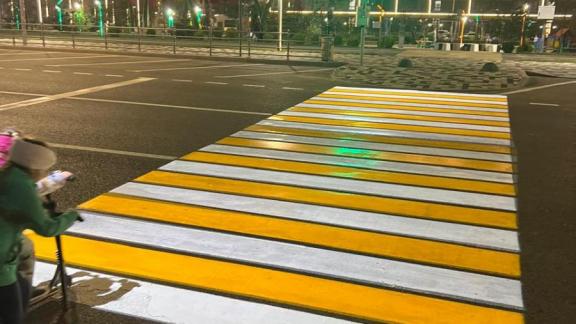 В Ставрополе появились ещё пять проекционных пешеходных переходов