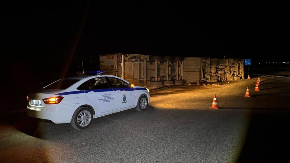 Водитель большегруза пострадал в ДТП в Георгиевском округе Ставрополья