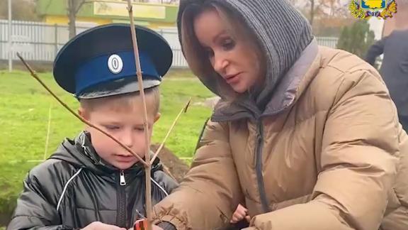 В станице Марьинской высадили Аллею Памяти в честь защитников Отечества