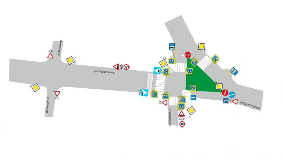 Жителям Кисловодска сообщают об изменениях на перекрёстке улиц Седлогорская и Аджарская