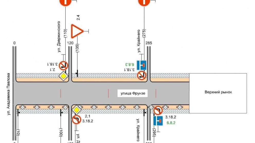 В Пятигорске участок улицы Фрунзе станет односторонним с 26 октября