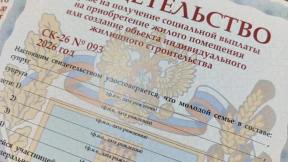 Полсотни молодых семей на Ставрополье уже получили субсидии на покупку жилья в 2026 году