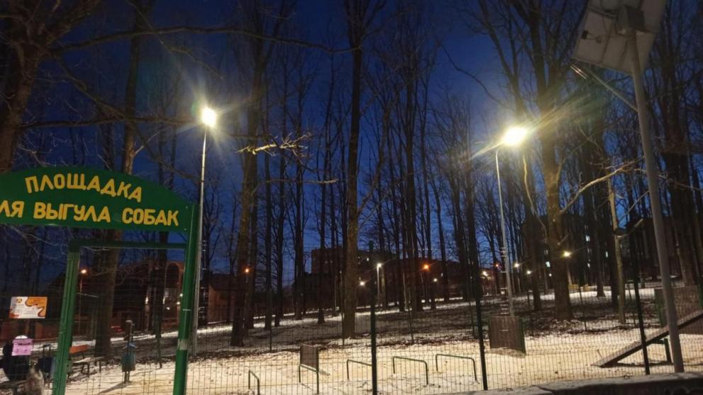 В Ставрополе в сквере «Дубовая роща» установили новую линию освещения