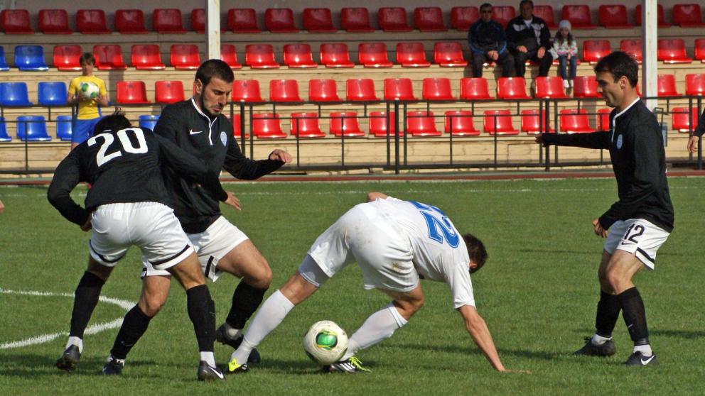 Минераловодские футболисты отпраздновали результативную победу в Кисловодске