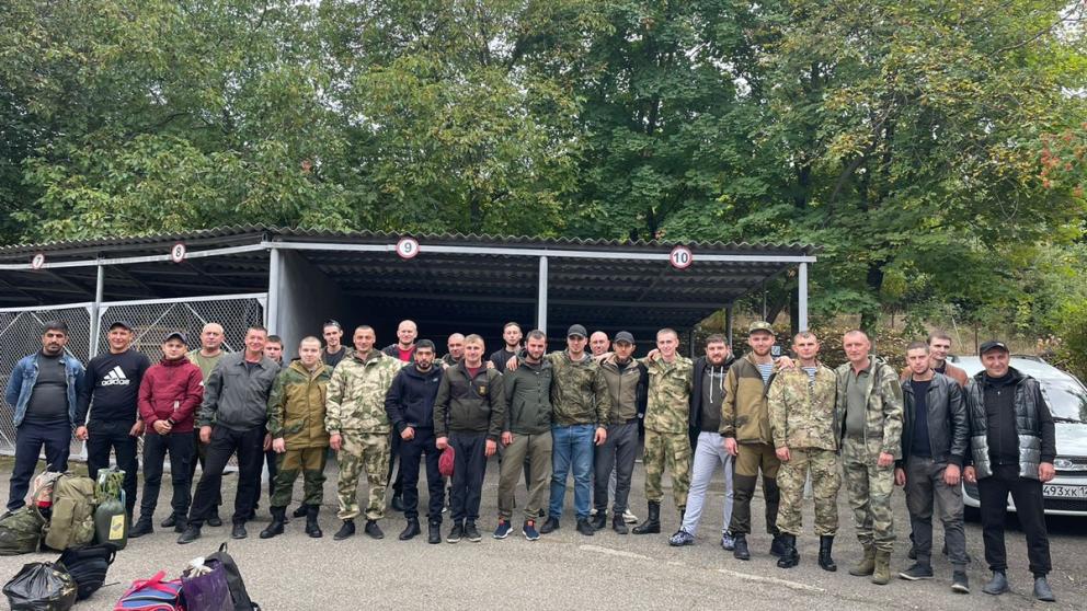 36 мобилизованных жителей Предгорья отправились на сборы