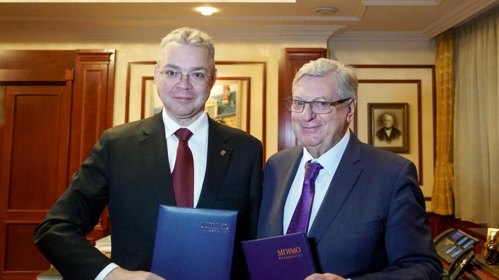 Губернатор Ставрополья подписал соглашение о сотрудничестве с ректором МГИМО
