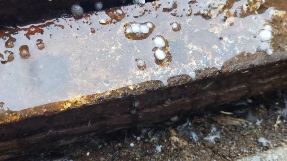 В Ессентуках прошёл град