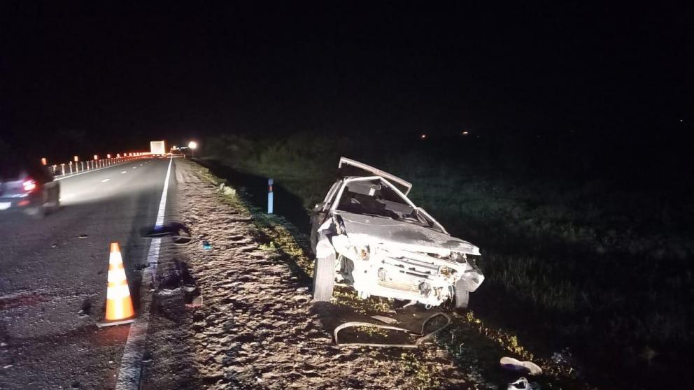 На Ставрополье на федеральной трассе «Кавказ» водитель на скорости въехал в отбойник