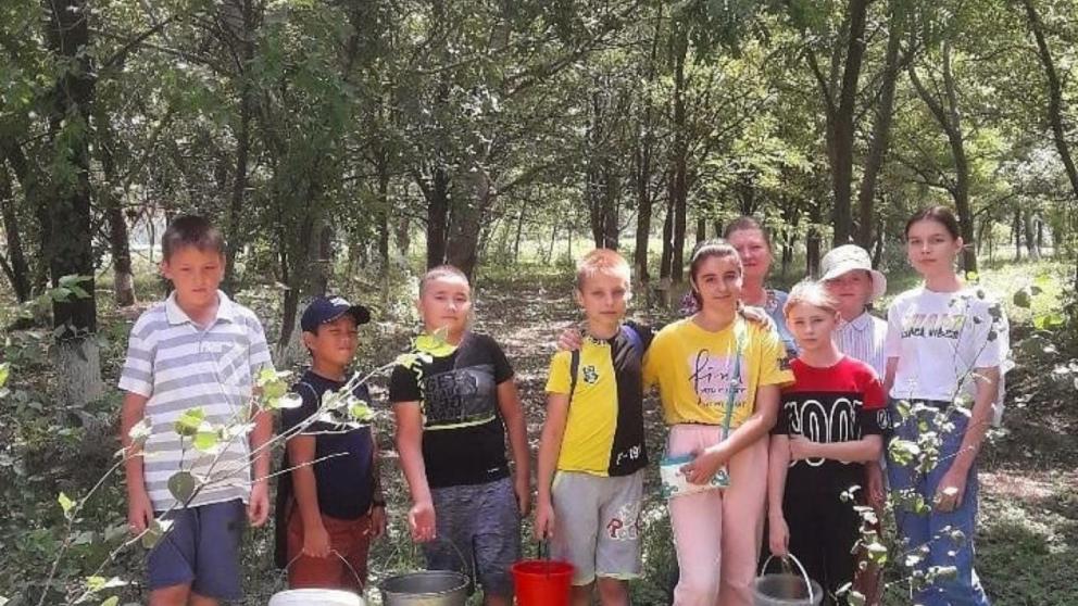 В Нефтекумске школьники ухаживают за «Садом памяти»