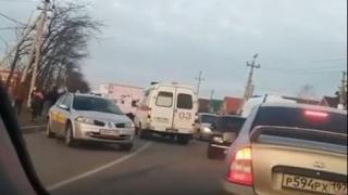 Соцсети: в Михайловске не разъехались «Газель» и такси