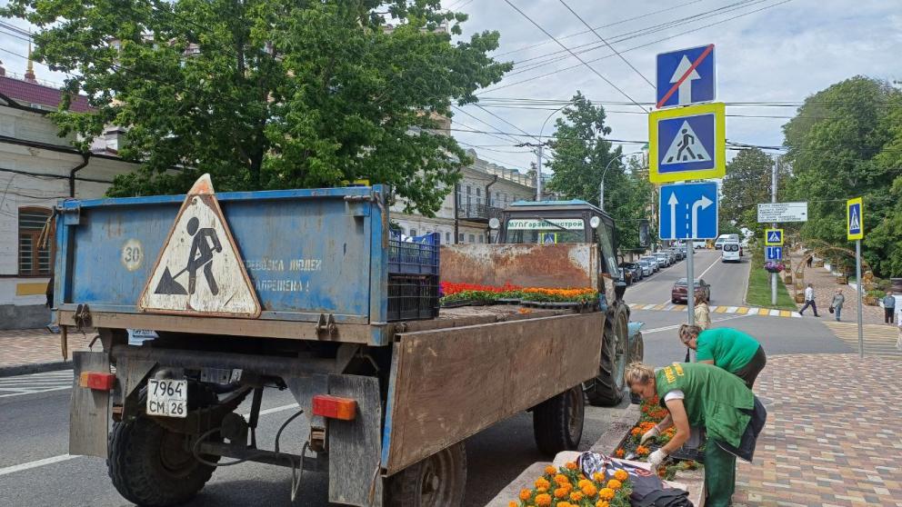 Летом Ставрополь украсят свыше 400 цветочных композиций в кашпо
