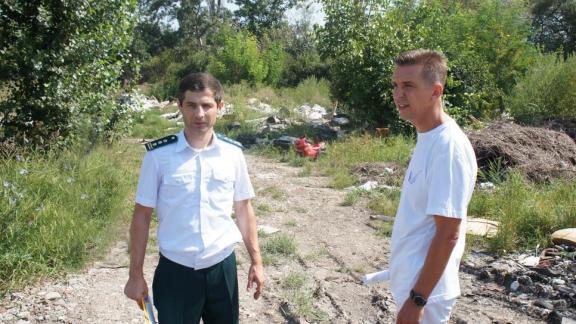 В городе Лермонтове воздухоплаватели обнаружили стихийную свалку