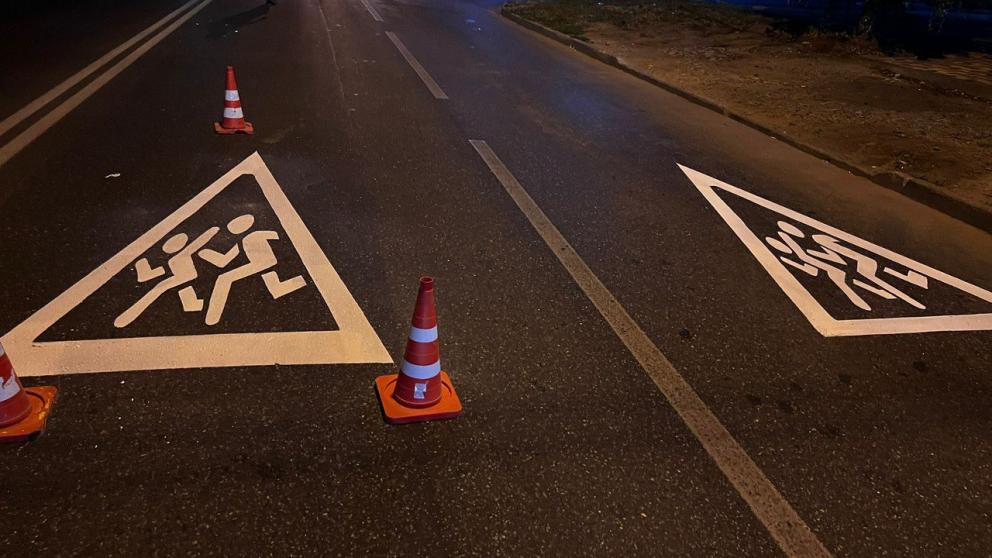 Ставрополь обновил дорожную разметку около школ и детсадов