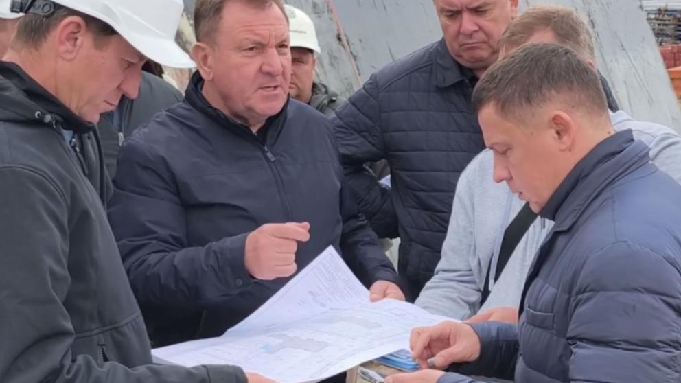 Ход строительства детского сада на Южном обходе проверил глава Ставрополя