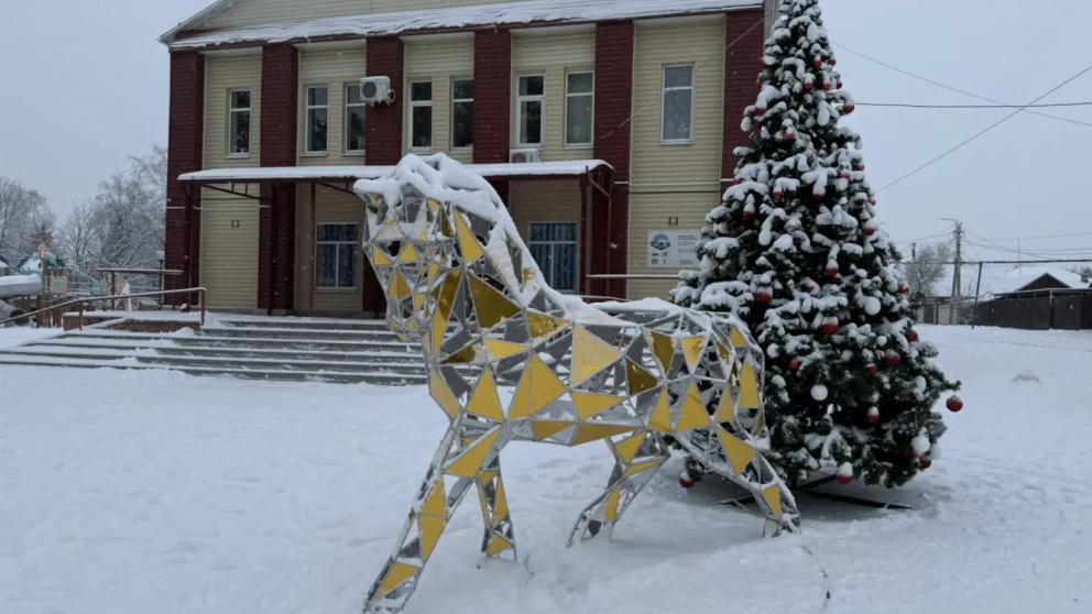 В селе Кочубеевском установили арт-объект в виде лошади