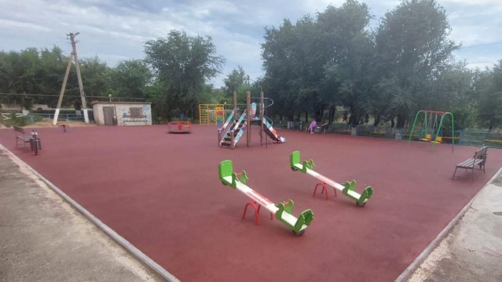 Детскую площадку построили в посёлке Владимировка на Ставрополье