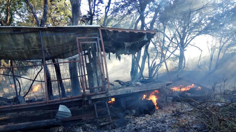 В Изобильненском округе сгорела пасека
