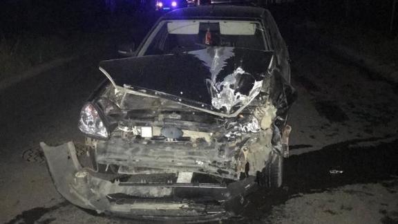 В Михайловске автомобиль столкнулся с гужевой повозкой