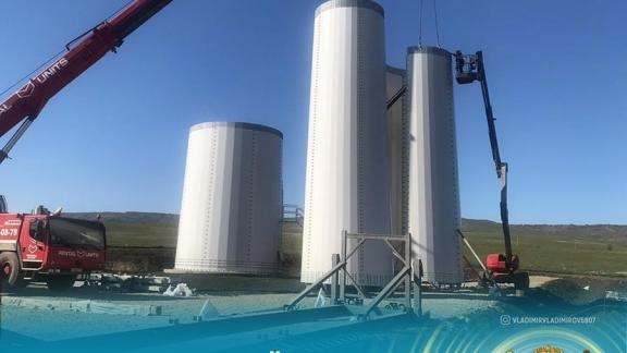 В Кочубеевском районе Ставрополья продолжается строительство ветроэлектростанции