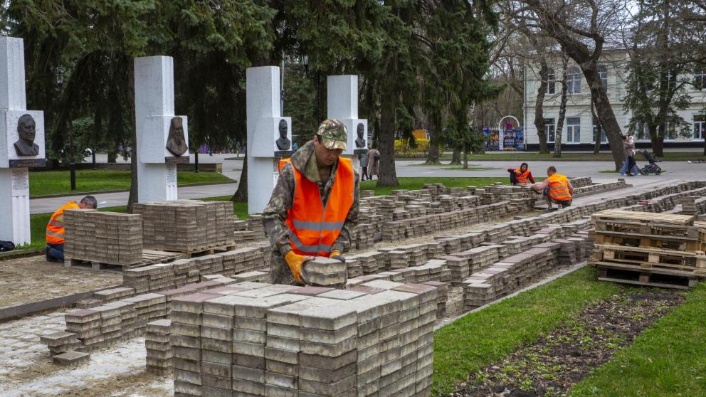 В центре Ставрополя к сентябрю благоустроят пешеходную зону