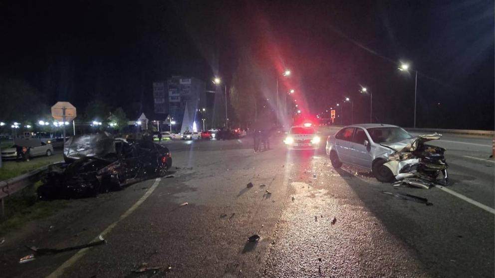 В Минераловодском округе водитель погиб в загоревшейся после ДТП машине