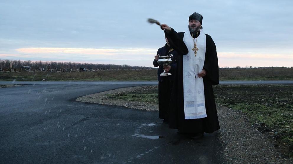 В Ставрополе освятили новое Крестовоздвиженское кладбище