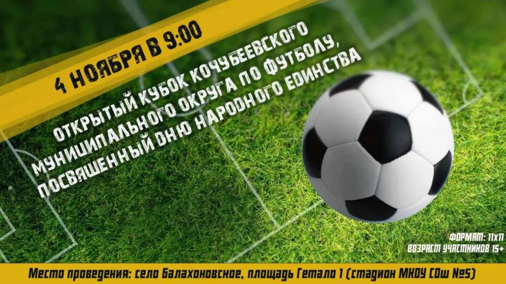Футбольный турнир пройдет в Кочубеевском округе в День народного единства