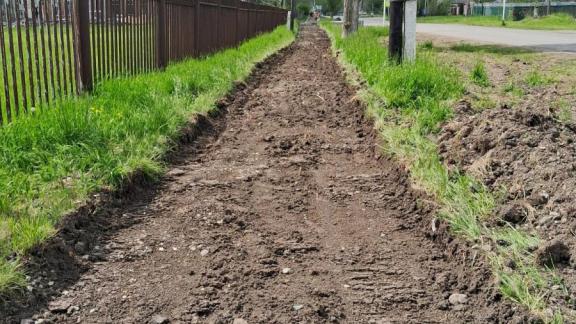 В станице Рождественской ведётся строительство пешеходной зоны