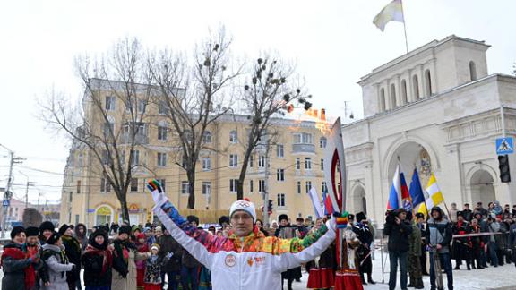Эстафета Олимпийского огня «Сочи-2014» на улицах Ставрополя